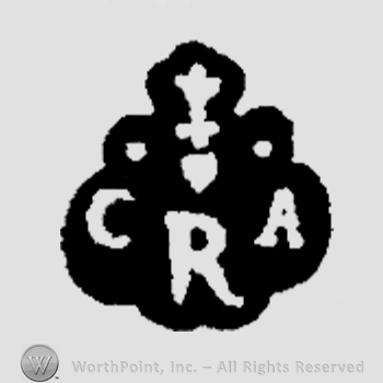 A fleur de lis above the initials C R A