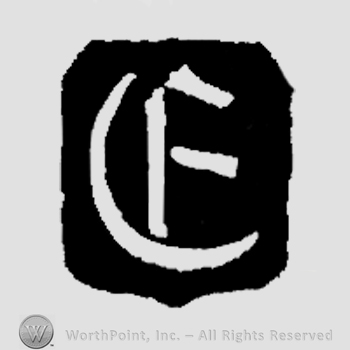 An uppercase gothic E on a shield