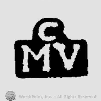 The initial C above the initials M V inside aframe