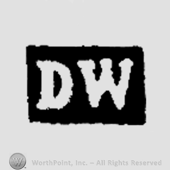 The initials D W inside a rectangle