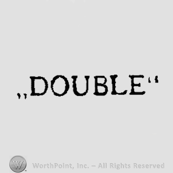 The word Double in uppercase letters