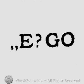 The initials E G O and a question mark