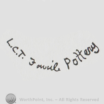 the initials LCT then "3 mile pottery"