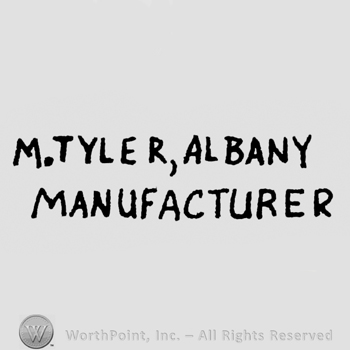 bold capital letters M.TYLER, ALBANY up MANUFACTURER down