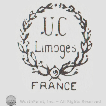two laurel branches around  "U C limoges france"