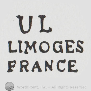 the initials UL above the words LIMOGES FRANCE in uppercase letters