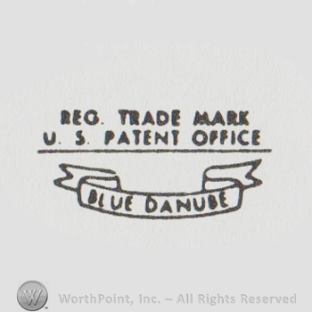 Blue Danube banner and REG TRADE MARK US PATENT OFFICE