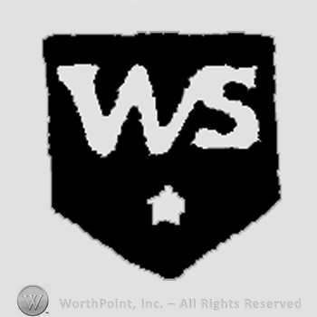 WS and a dot below;shield shape.