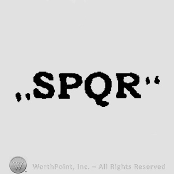 SPQR written.