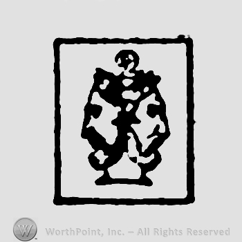 A rectangle with a human shape inside; or a vase.