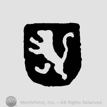 A shield shape with a lion.