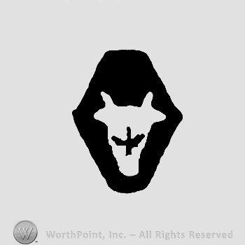 A bull head inside a black hexagon.