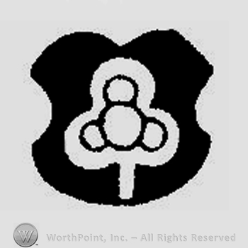 A shape similar to a leaf with 4 circles inside.