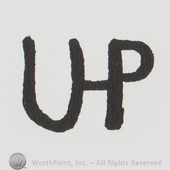 the initial U and P linked with a short horizontal line