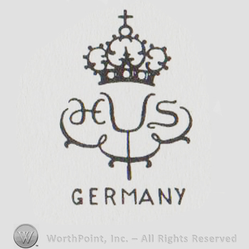 logo with a crown and "germany" and H U S