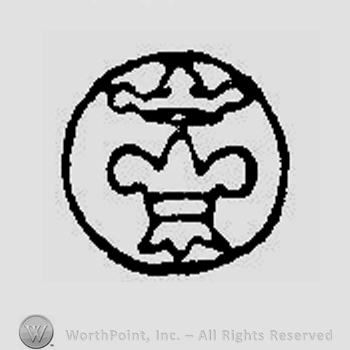 A circle with two crowns inside.