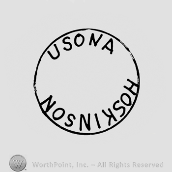curved capital letters USONA HOSKINSON inside a circle