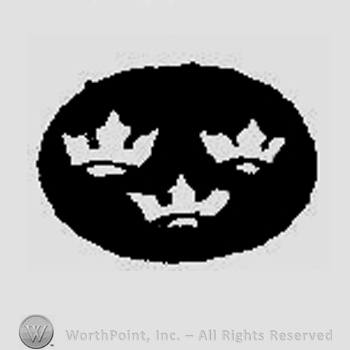 Three crowns inside an oval.