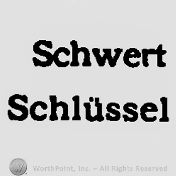 SCHWERT SCHLUSSEL written.