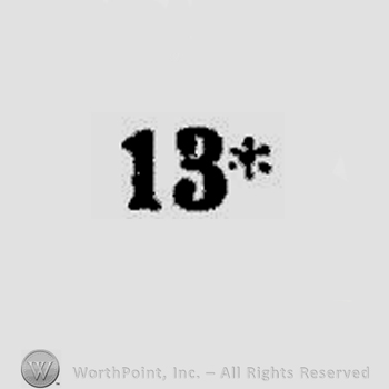 Number 13 and an asterisk.