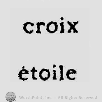 CROIX ETOILE written.