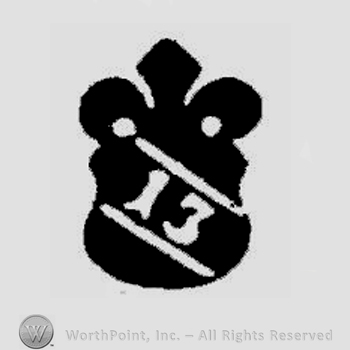 Shield with number 13 inside and a crown on top.