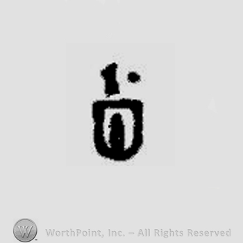 Number 1 and a dot on top of a shape similar with a shield.