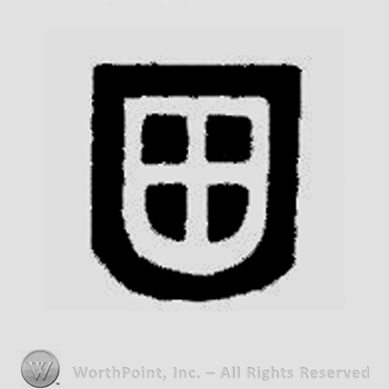 Shape similar to a shield with a cross inside.