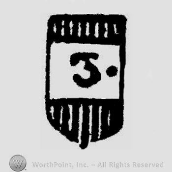 A shield with number 3 and a dot inside.