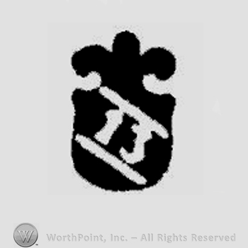 Shape similar with a shield;number 13 and two stripes inside.