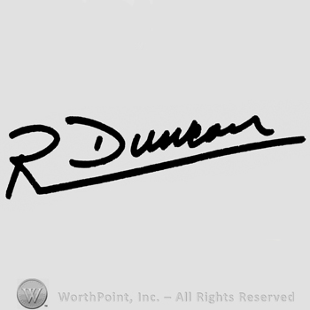bold, handwritten and underlined "R Duncan"