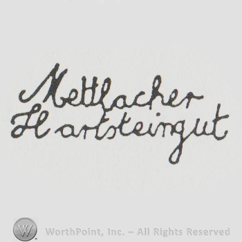 the handwritten text METTLACHER HANTSTEINGUT