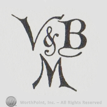 the initials V&B above a capital M