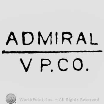 written on 2 lines ADMIRAL underlined above, V.P.CO under