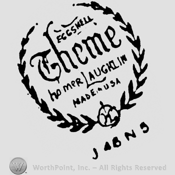 written inside a circle of laurels, "Theme, Laughlin Made in USA", J46 N 5 written under