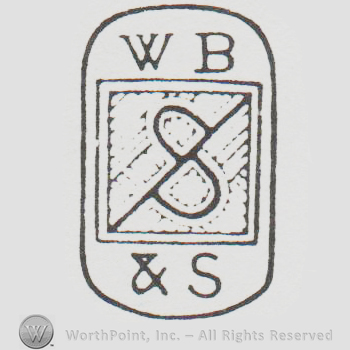 oval with a square inside and W B & S