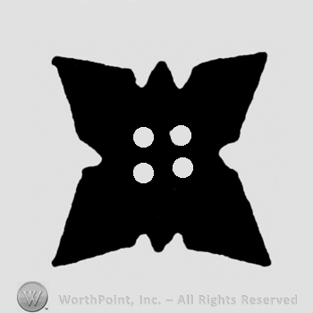 A star with four corners with four dots inside