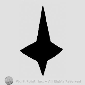 A star with four corners with four dots inside