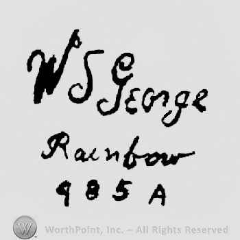 W.S. George hand written above Rainbow hand written above 985 A