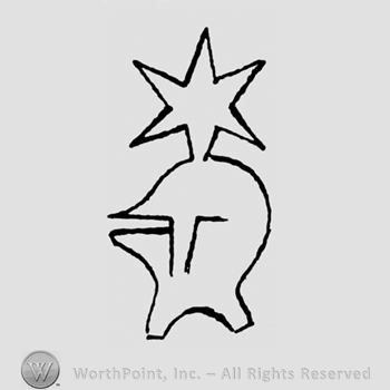 A knight helmet with a star on top