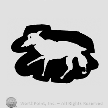 The shape of a goat or sheep