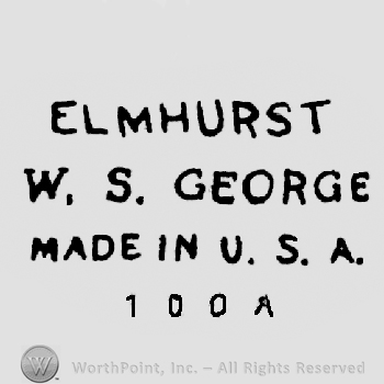 Elmhurst written above W.S George written above Made in U.S.A.