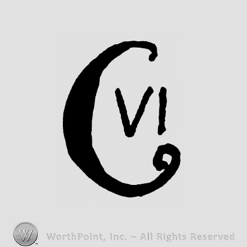An uppercase C around the roman numeral VI