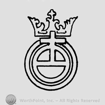 A crown above a royal orb