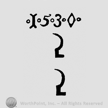 The number 1530 above two sickles