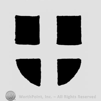 A shield split in four