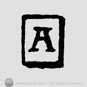 An uppercase A inside a rectangle