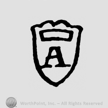 A shield with an uppercase A and a crown
