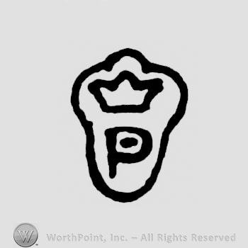 A shield with a crown and a P