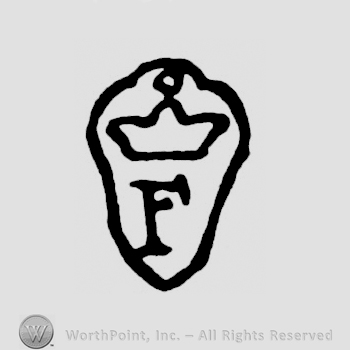 A shield with a crown and an F